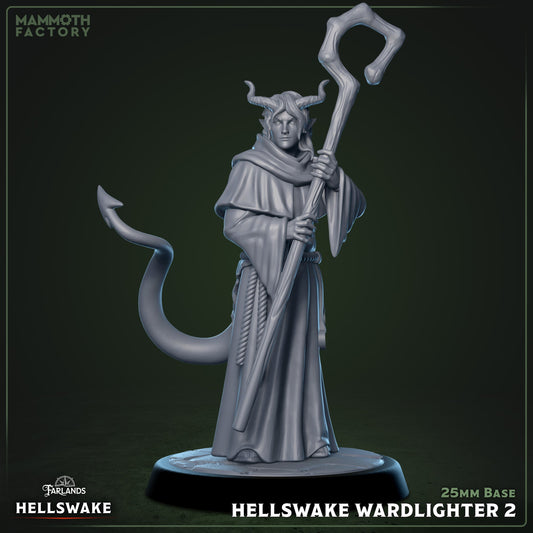 Hellswake Wardlighter Set – Tiefling Cleric Miniatures