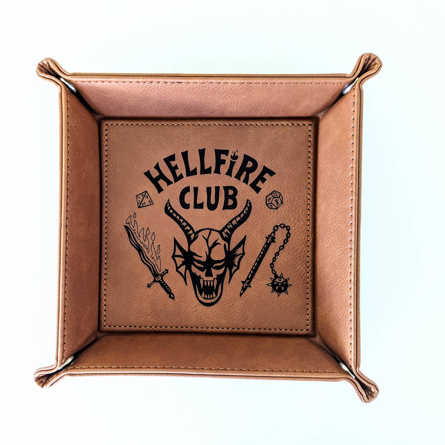 Hellfire Club - D&D - Vegan Leather Dice Rolling Tray
