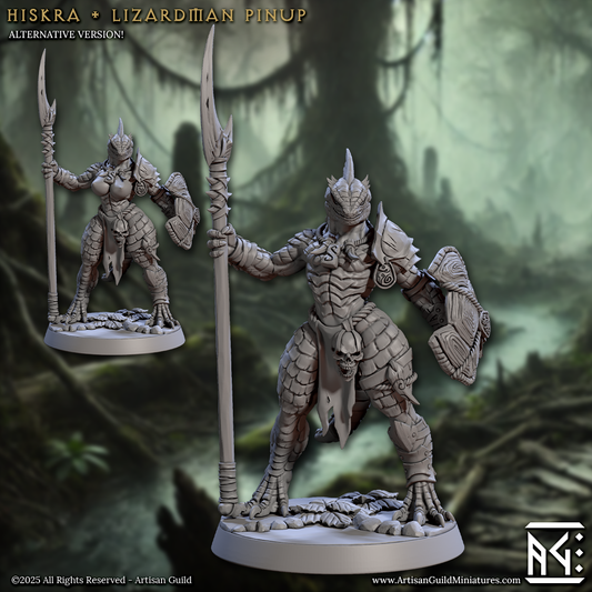 Hiskra - Lizardfolk Pinup – Female Warrior Miniature
