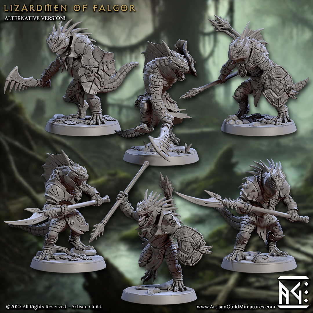 Lizardmen of Falgor - Reptilian Warrior Miniatures