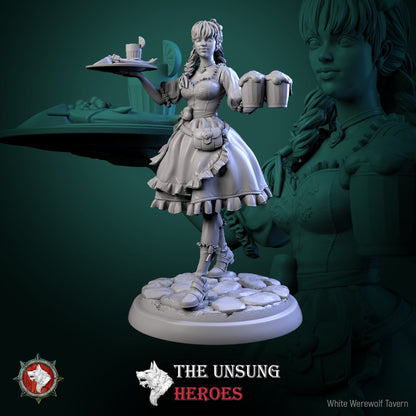 Alehouse Maids Miniature Set – Fantasy Tavern NPCs & Bust