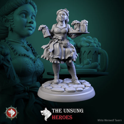 Alehouse Maids Miniature Set – Fantasy Tavern NPCs & Bust