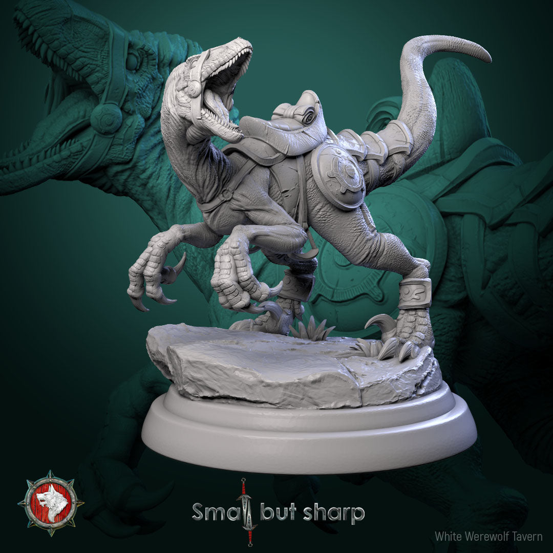 Halfling Dino Mount Set – Dinosaur Beast Miniatures
