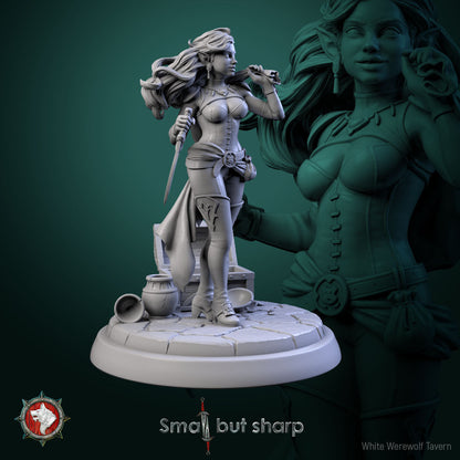 Halfling Thieves Set – Halfling Female Rogues Miniatures & Bust