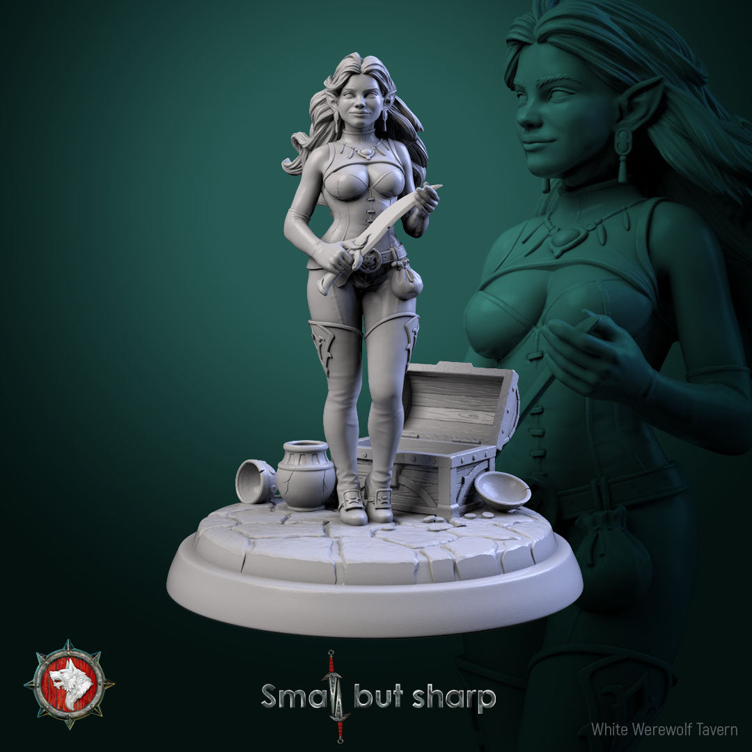 Halfling Thieves Set – Halfling Female Rogues Miniatures & Bust