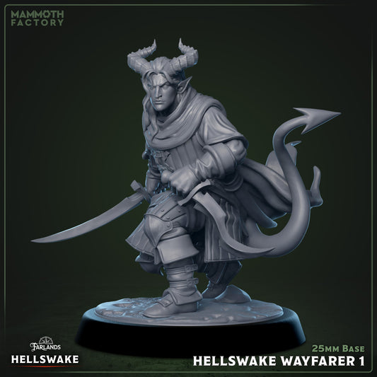 Hellswake Wayfarer Set – Tiefling Ranger Miniatures