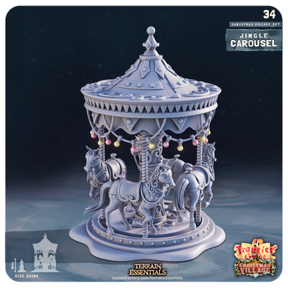 3D Printed Cast n Play Christmas Village Terrain Set 28mm 32mm D&D