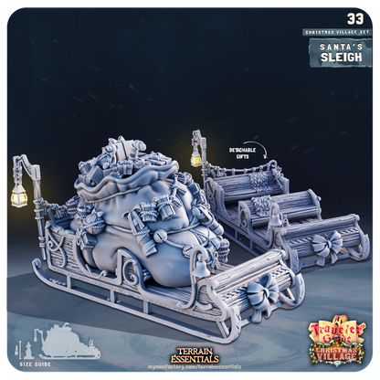 3D Printed Cast n Play Christmas Village Terrain Set 28mm 32mm D&D