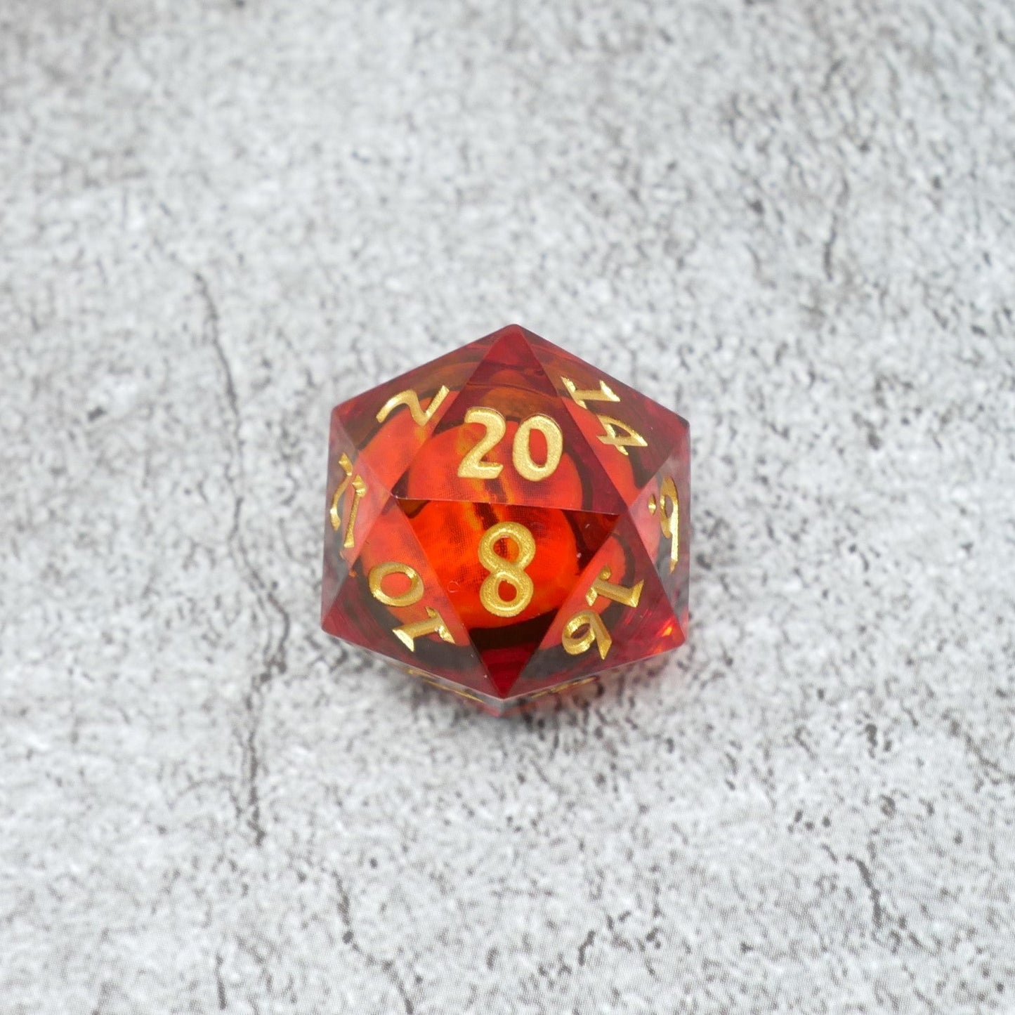 Sauron's Eye |  7 Piece Moving Eye DnD Dice Set | Acrylic RPG Gaming Dice