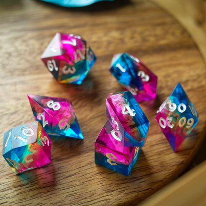 Starlit Rift Resin DND Dice Set