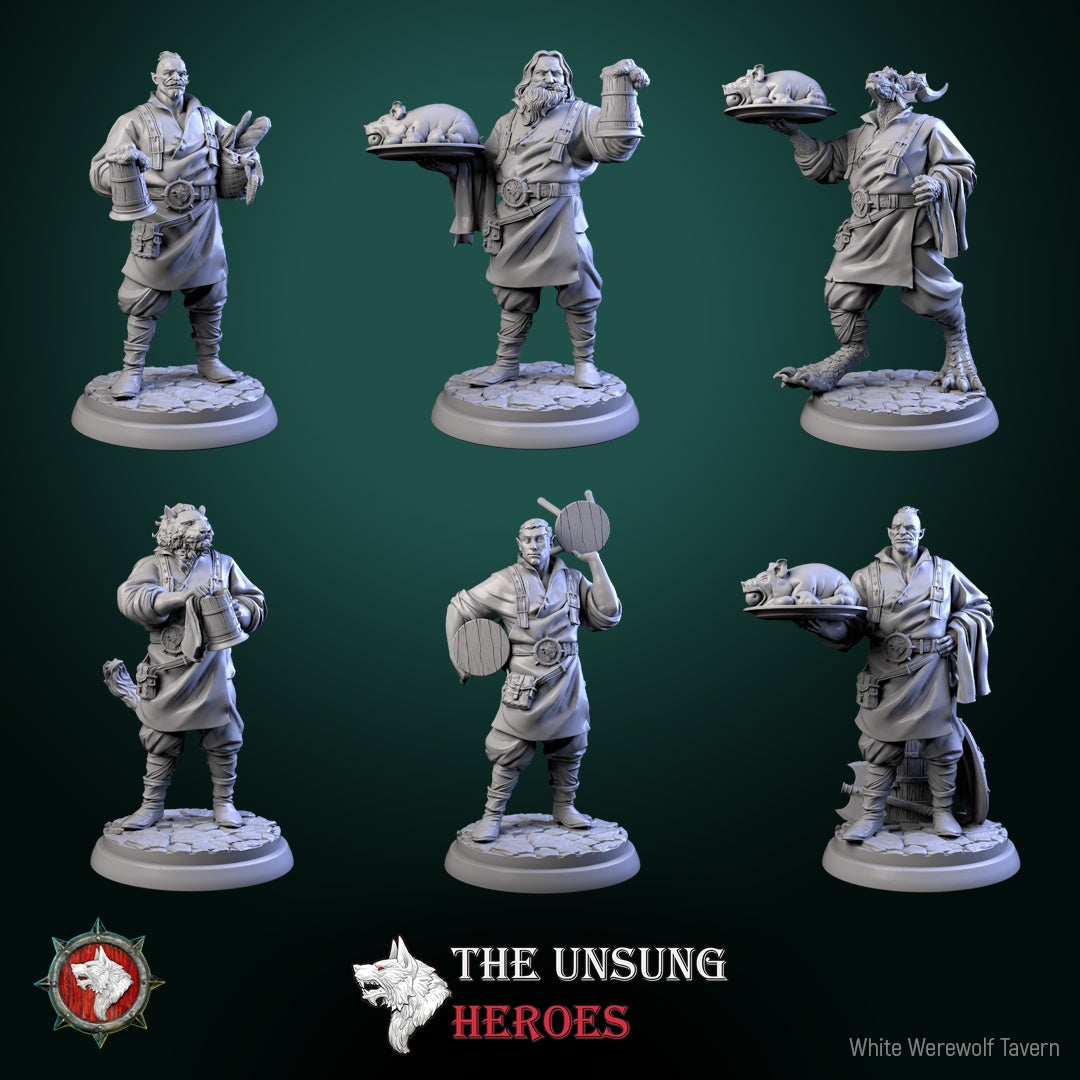 Tavernhands Miniature Set – Fantasy Innkeepers & Tavern NPCs