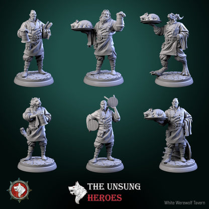 Tavernhands Miniature Set – Fantasy Innkeepers & Tavern NPCs