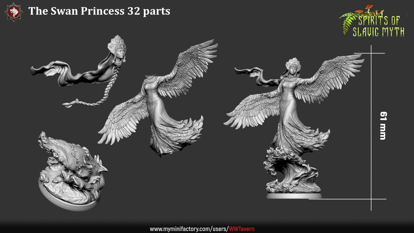The Swan Princess Set – Slavic Spirit Female Miniature & Bust