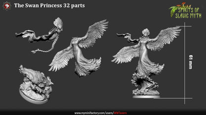 The Swan Princess Set – Slavic Spirit Female Miniature & Bust