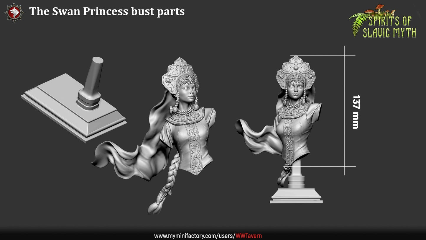 The Swan Princess Set – Slavic Spirit Female Miniature & Bust