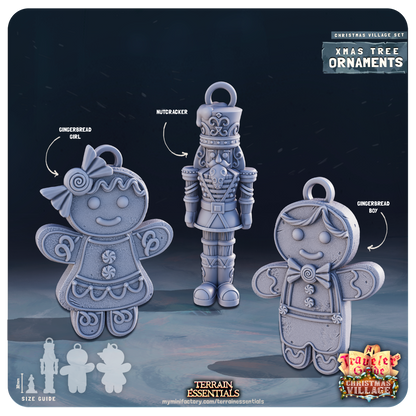 3D Printed Cast n Play Christmas Village Terrain Set 28mm 32mm D&D