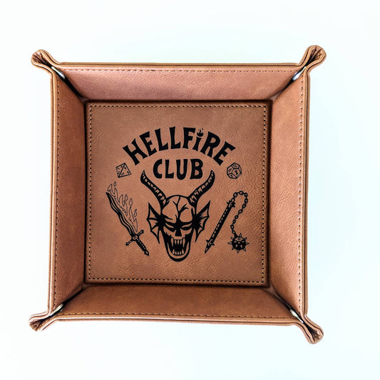 Hellfire Club - D&D - Vegan Leather Dice Rolling Tray