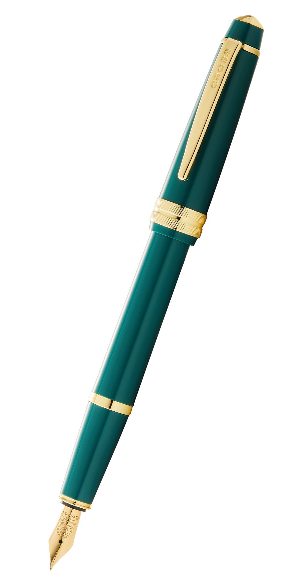 Bailey Light™ Polished Green Resin and Gold Tone Medium Nib Fountain Pen