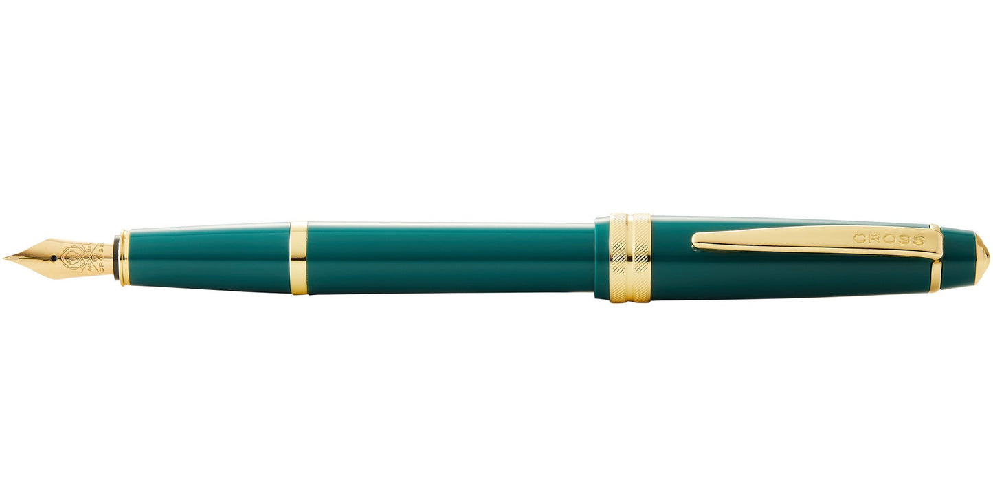 Bailey Light™ Polished Green Resin and Gold Tone Medium Nib Fountain Pen
