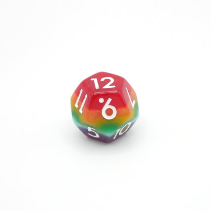 Rainbow Redux - 7 Piece DnD Dice Set | Acrylic RPG Gaming Dice