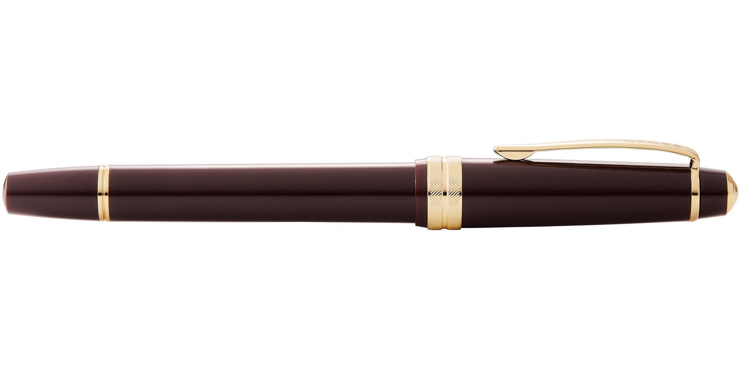 Bailey Light™ Polished Burgundy Resin and Gold Tone Extra-Fine Fountain Pen