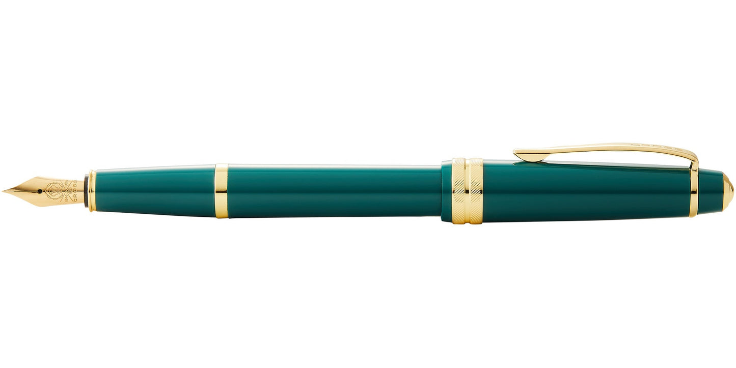 Bailey Light™ Polished Green Resin and Gold Tone Medium Nib Fountain Pen