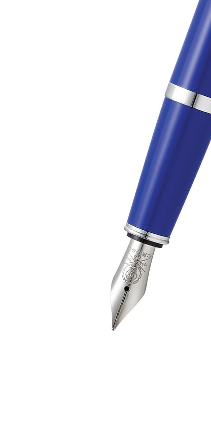 Bailey Light™ Polished Blue Resin Medium Nib Fountain Pen