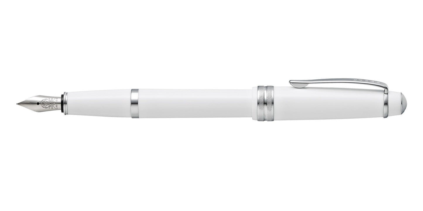 Bailey Light™ Polished White Resin Medium Nib Fountain Pen